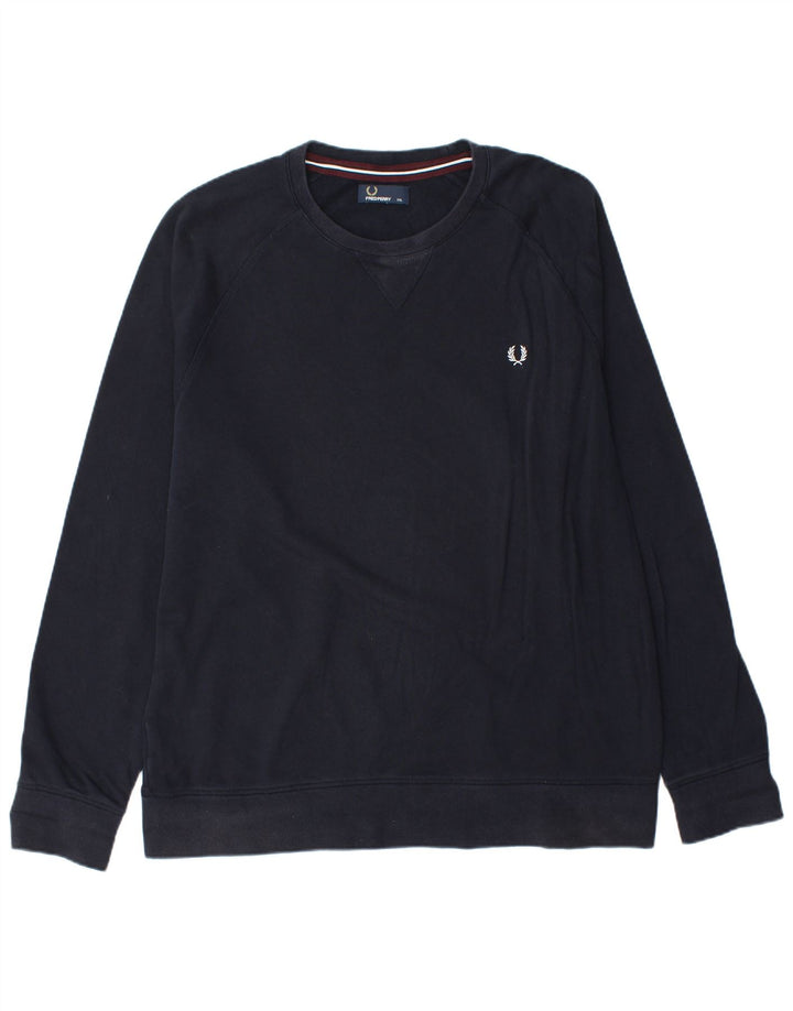 Fred Perry Ανδρικό Φούτερ Jumper 2XL Navy Blue Cotton
