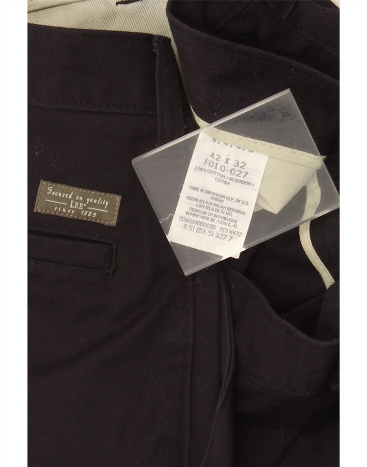 Ανδρικό παντελόνι Chino με καρφίτσες LEE W42 L32 Navy Blue Cotton