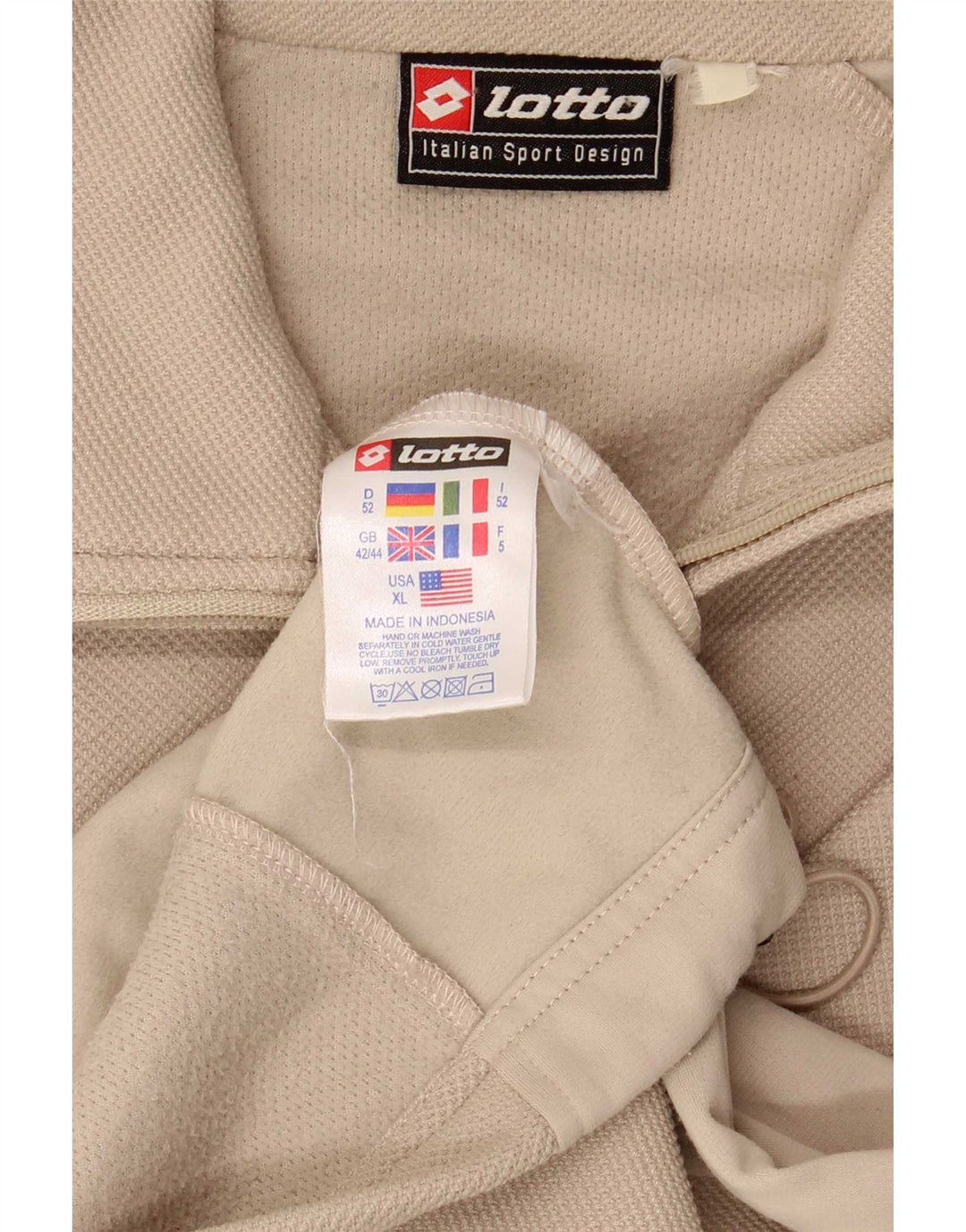 Ανδρική φόρμα Lotto Top Jacket UK 42/44 XL Beige Polyester