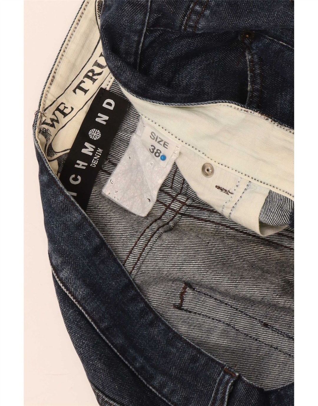 Ανδρικό τζιν Richmond ίσιο W38 L30 Navy Blue
