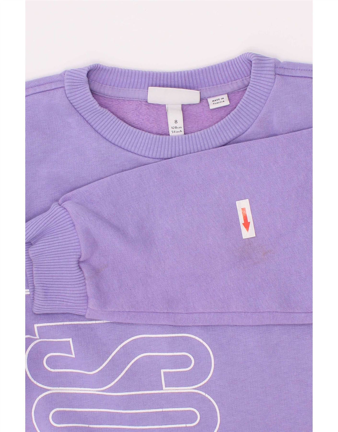 Γραφικό Φούτερ Lacoste Boys Jumper 7-8 ετών Μωβ βαμβακερό