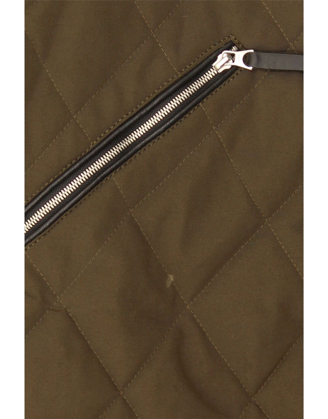 Zara Mens Quilted Gilet UK 40 Large Khaki Polyester