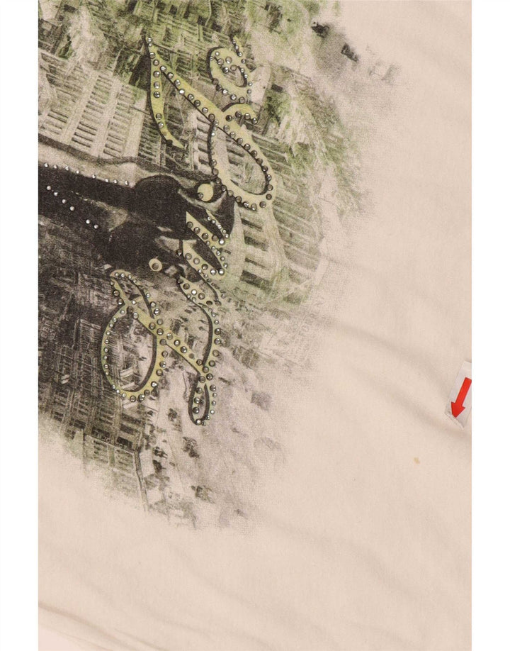 Γυναικείο γραφικό T-Shirt Liu Jo UK 12 Medium White
