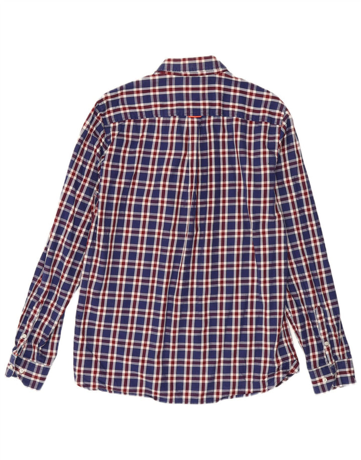 Ανδρικό πουκάμισο Superdry Large Blue Check Cotton