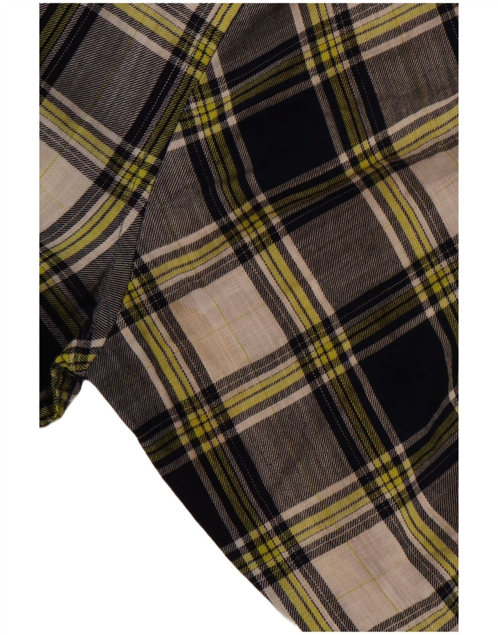 Ανδρικό καρό πουκάμισο Benetton μεγάλο μπλε ναυτικό βαμβακερό καρό