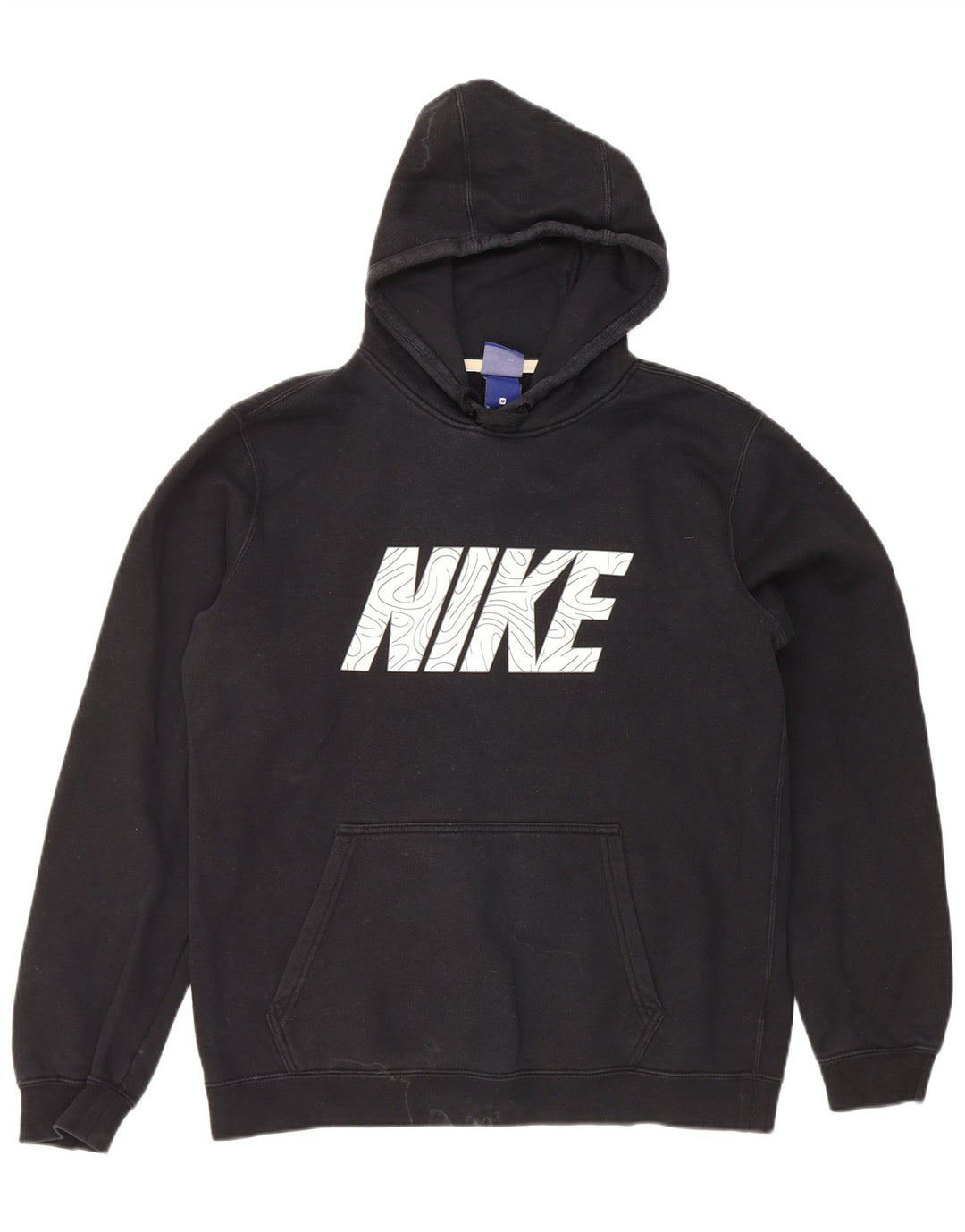 Ανδρικό γραφικό κουκούλα Nike, μεσαίο μαύρο βαμβακερό