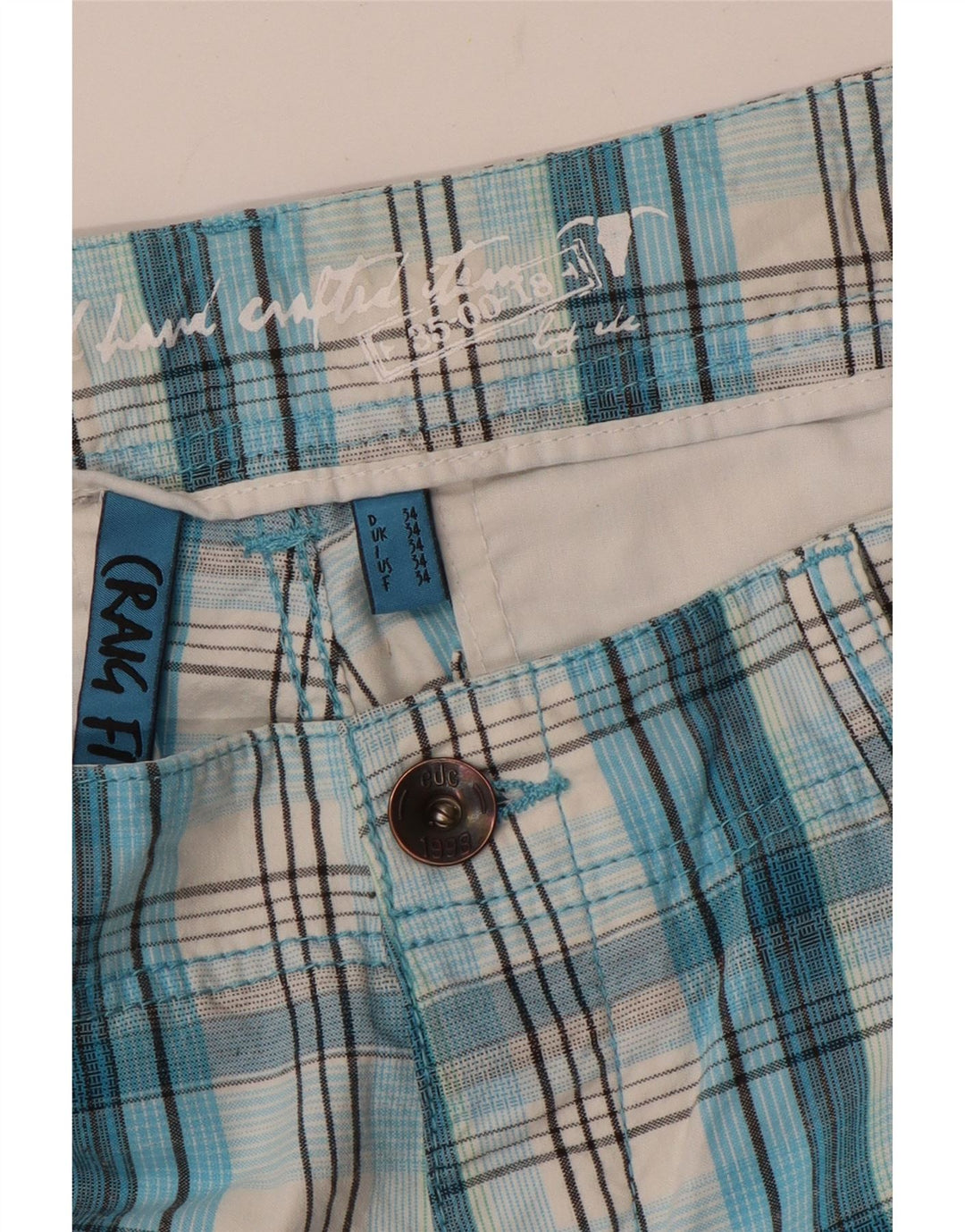 Ανδρικό σορτς Cargo EDC W34 Large Blue Check