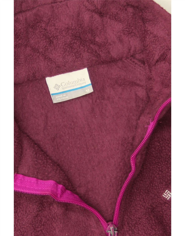 Columbia Γυναικείο Fleece Jacket UK 14 Medium Burgundy Polyester