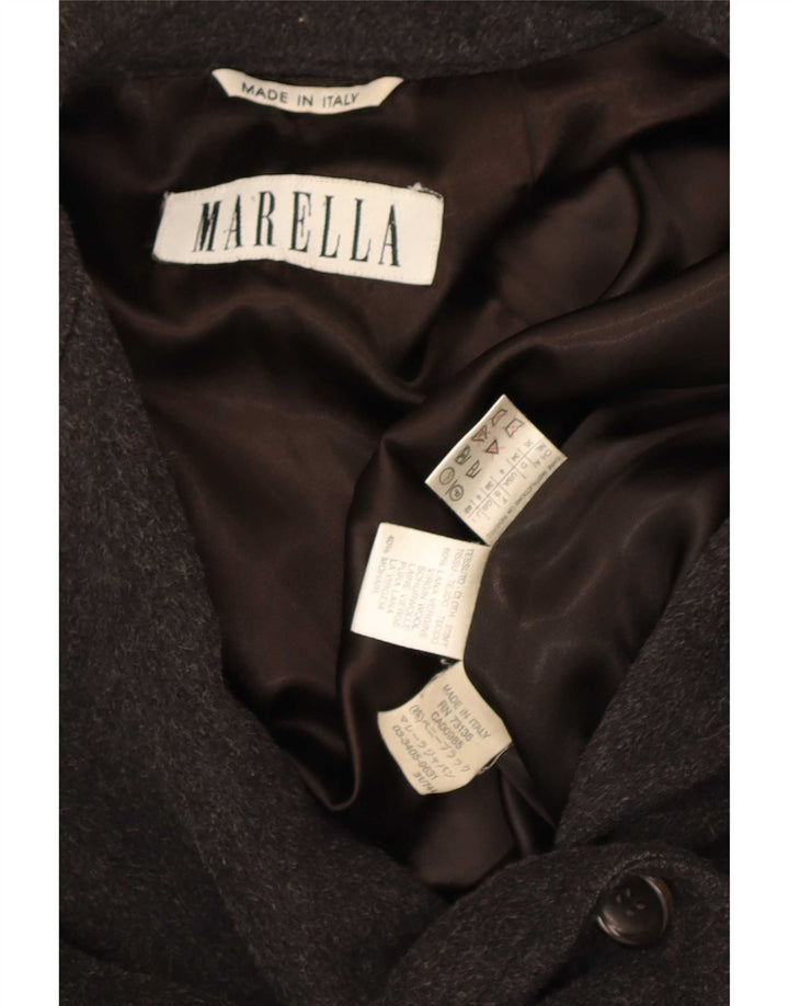 Marella Γυναικείο Πανωφόρι UK 8 Μικρό Γκρι Μαλλί