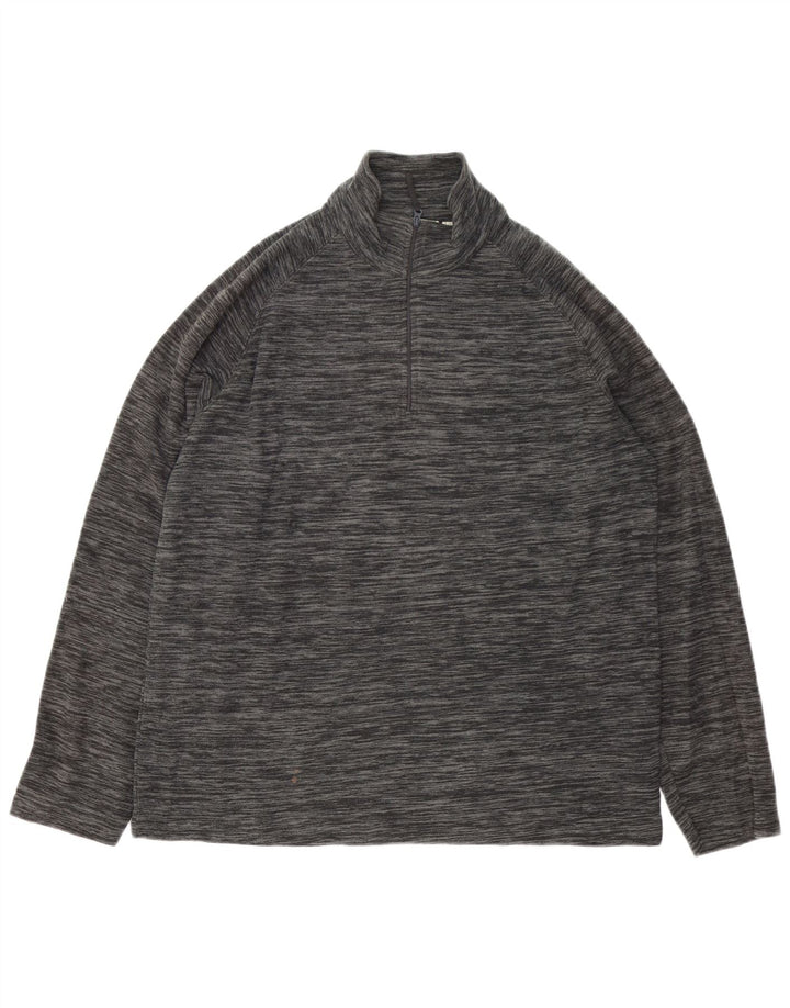 MOUNTAIN WAREHOUSE Ανδρικό φερμουάρ Fleece Jumper Μεγάλο Γκρι Pinstripe