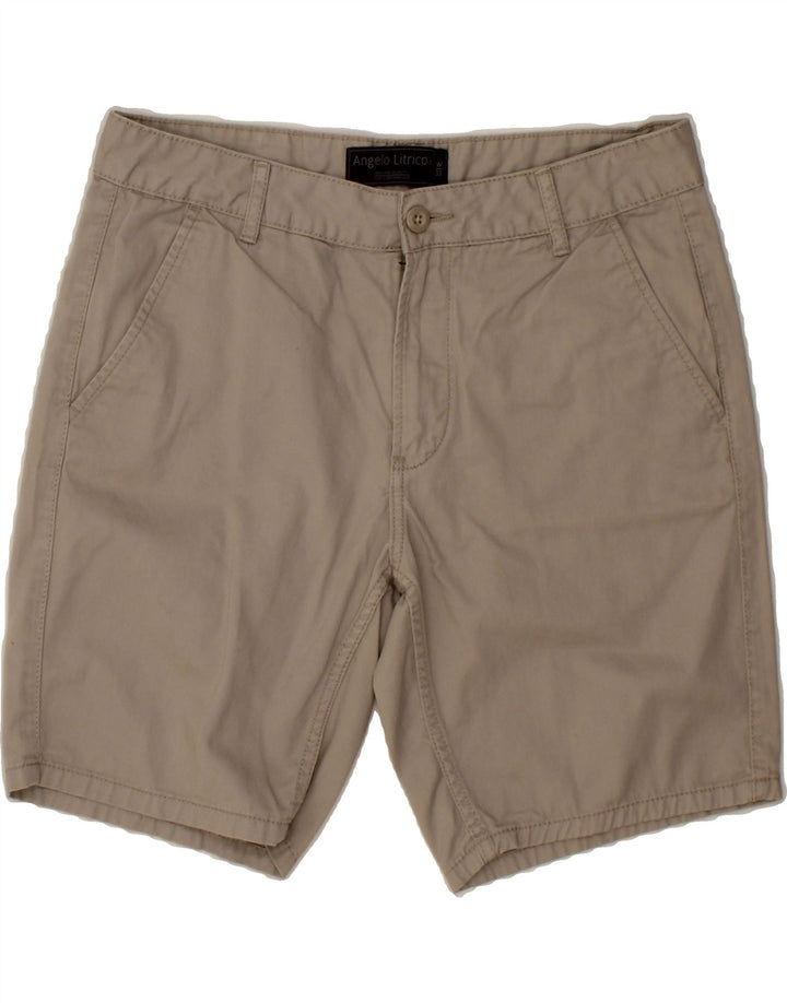 ANGELO LITRICO Mens Chino Shorts W33 Medium Beige Cotton Vintage Angelo Litrico and Second-Hand Angelo Litrico from Messina Hembry 