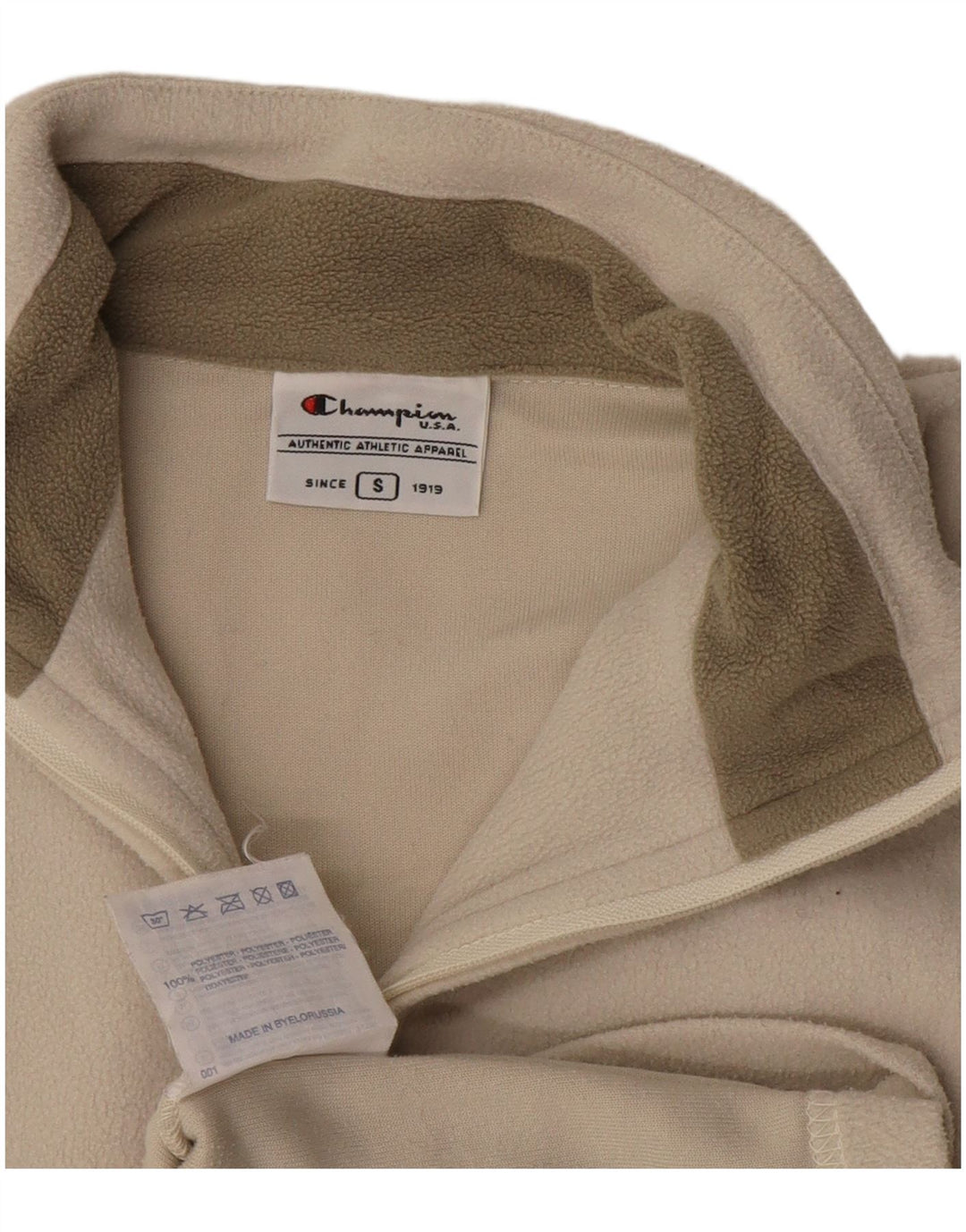 Champion γυναικείο φερμουάρ Fleece Jumper UK 10 Small Beige Polyester