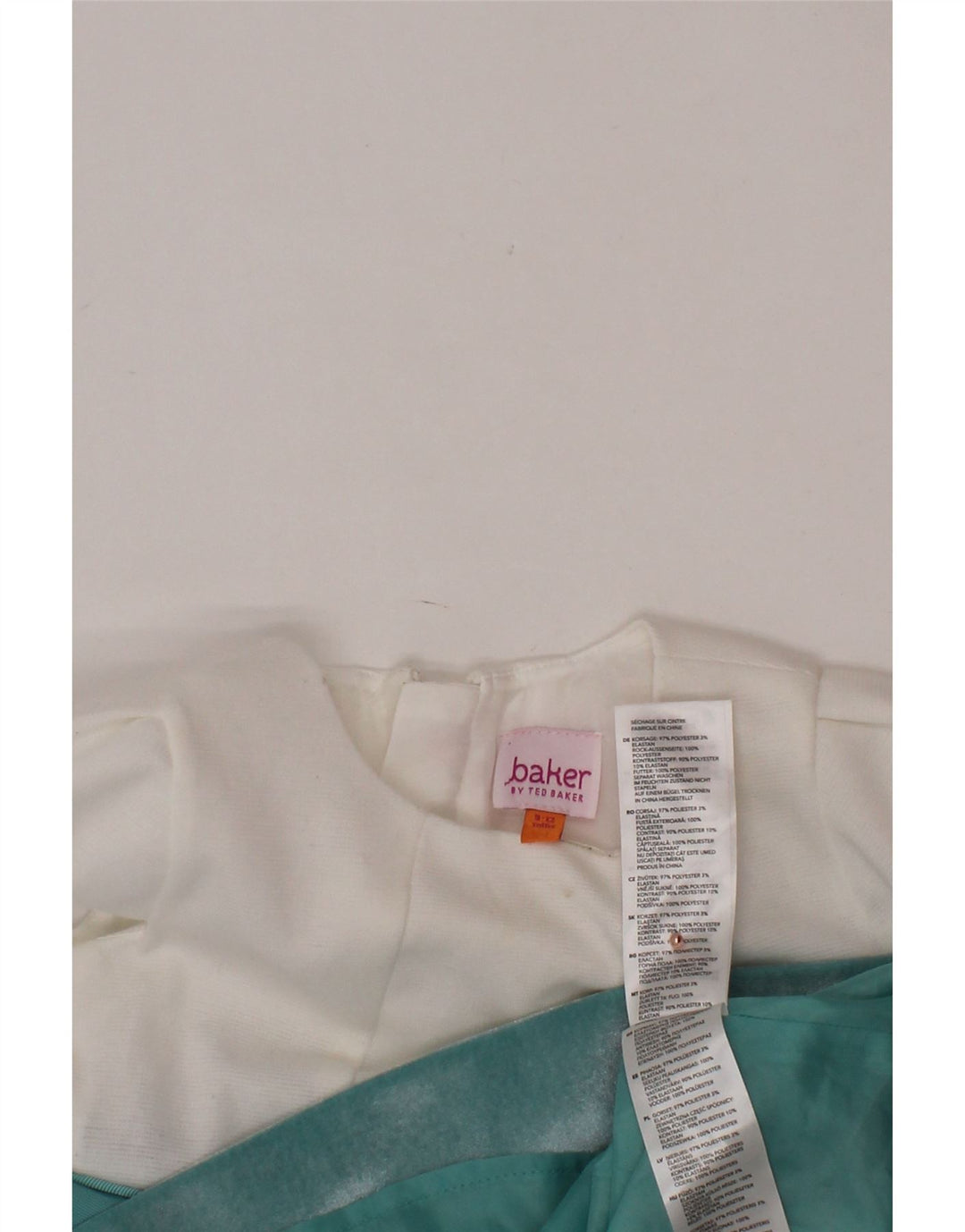 TED BAKER Baby Girls A-Line φόρεμα 9-12 μηνών Λευκός φλοράλ πολυεστέρας