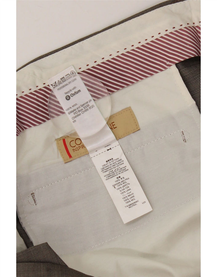 MARKS & SPENCER Ανδρικό ίσιο παντελόνι W38 L31 Καφέ μαλλί