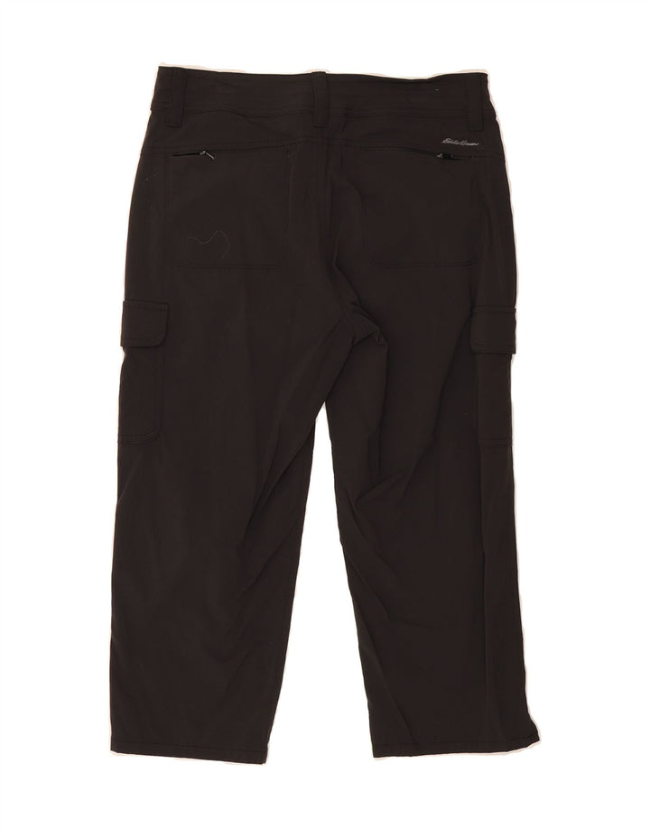 EDDIE BAUER Womens Cargo Capri Trousers US 6 Medium W28 L20 Black Nylon Vintage Eddie Bauer and Second-Hand Eddie Bauer from Messina Hembry 