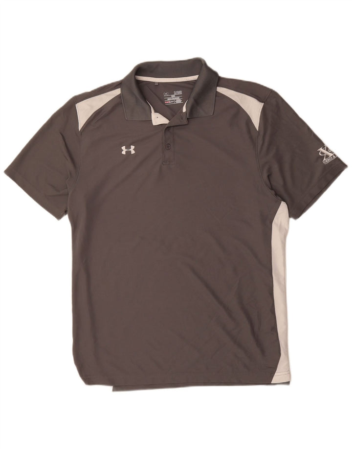Ανδρικό Heat Gear Polo πουκάμισο UNDER Armour XL Grey Colourblock Polyester