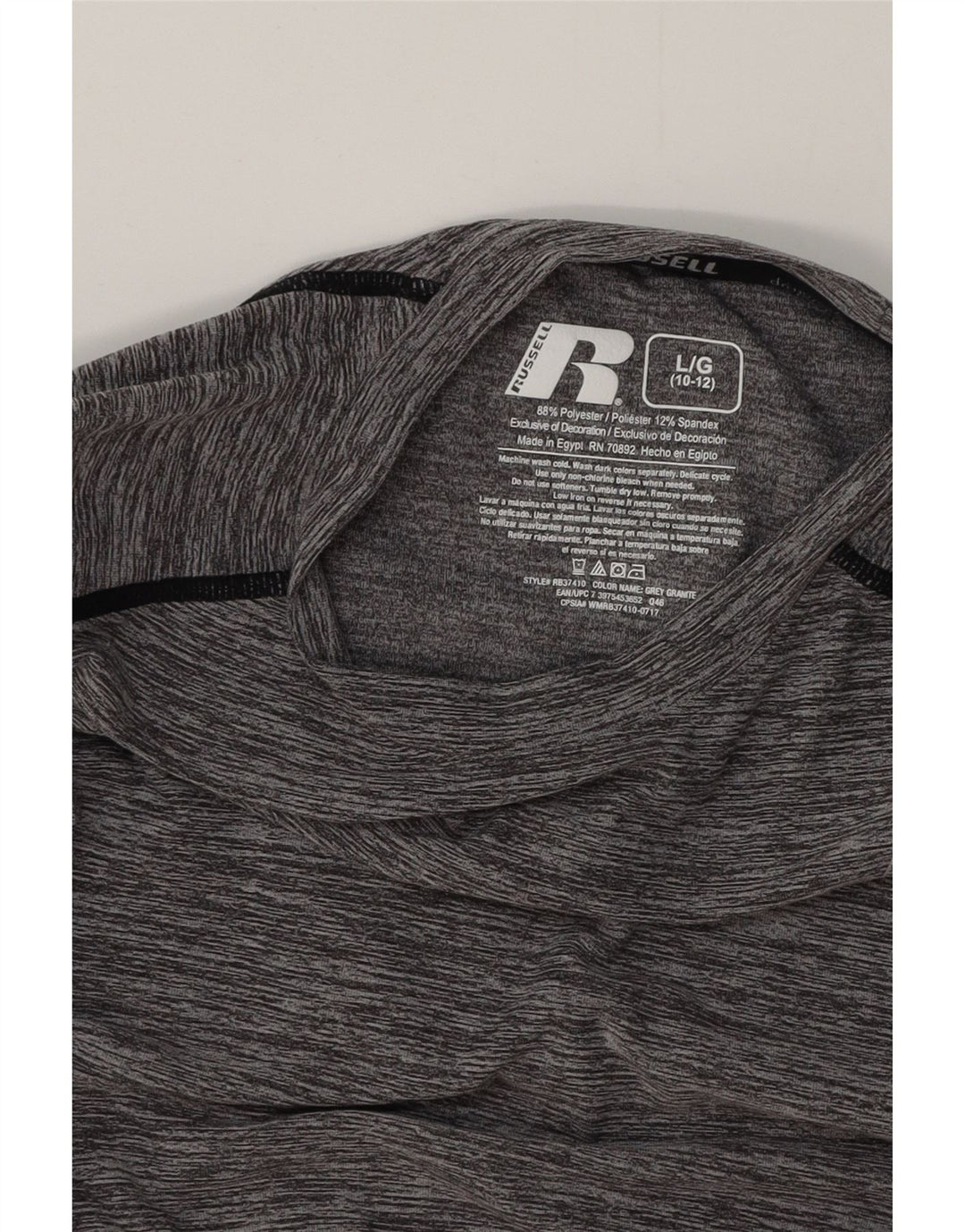 RUSSELL ATHLETIC Μακρυμάνικο μπλουζάκι Dri-Power για αγόρια 10-11 ετών μεγάλο γκρι