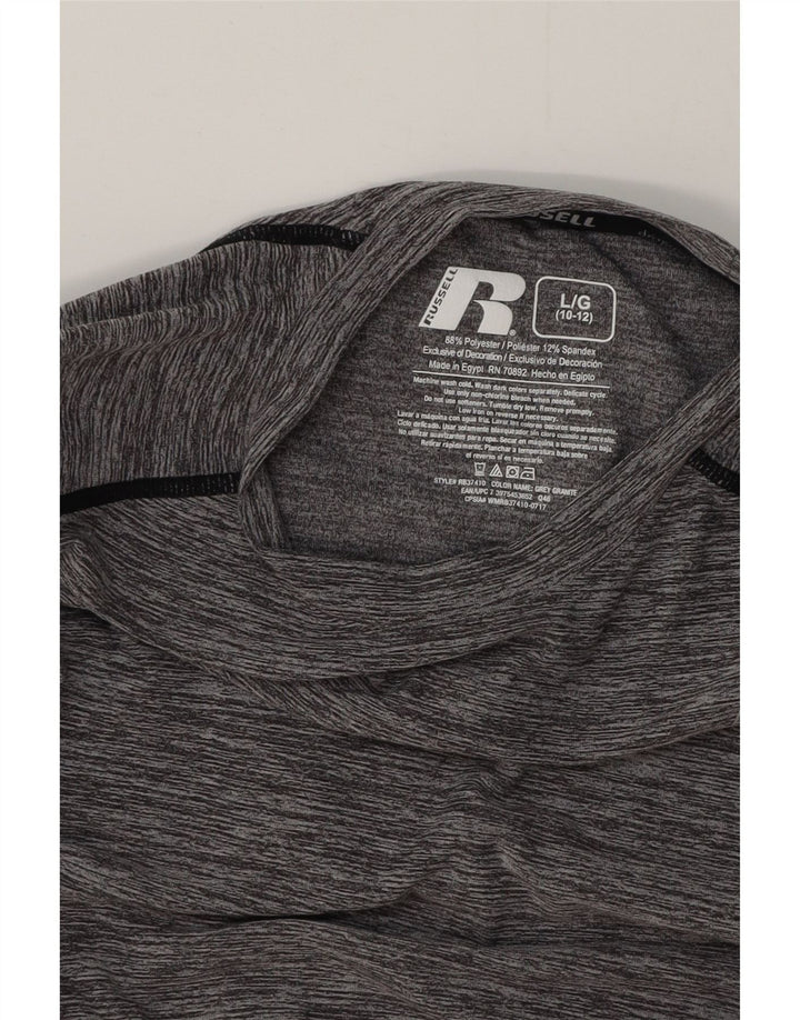 RUSSELL ATHLETIC Μακρυμάνικο μπλουζάκι Dri-Power για αγόρια 10-11 ετών μεγάλο γκρι