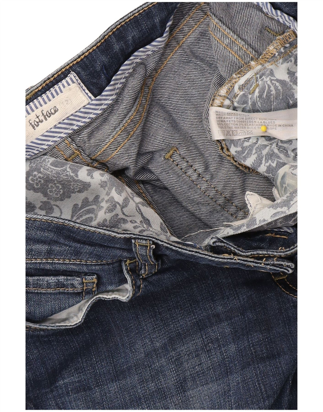Fat Face Γυναικείο Cropped Jeans UK 12 Medium W34 L23 Blue Cotton