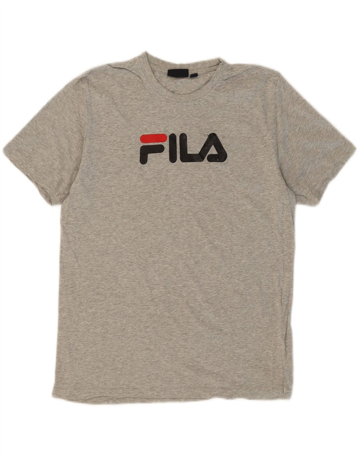 FILA Mens Graphic T-Shirt Top Small Grey Cotton Vintage Fila and Second-Hand Fila from Messina Hembry 