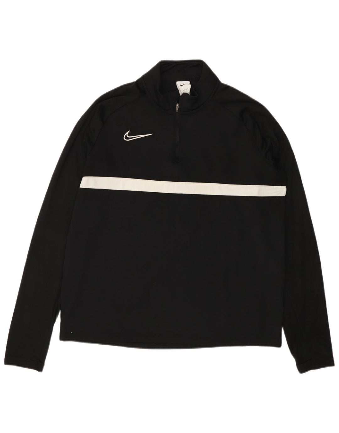 Ανδρική φόρμα πουλόβερ με φερμουάρ Dri Fit NIKE Top Large Black Colourblock