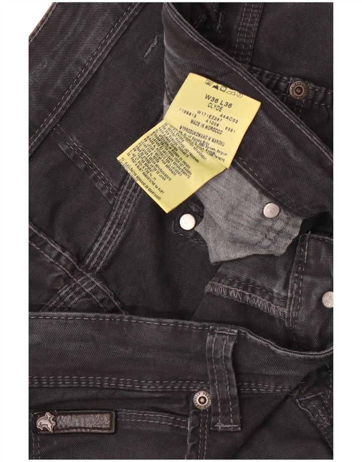 Ανδρικό τζιν Wrangler Clyde Straight W36 L32 Μαύρο βαμβακερό