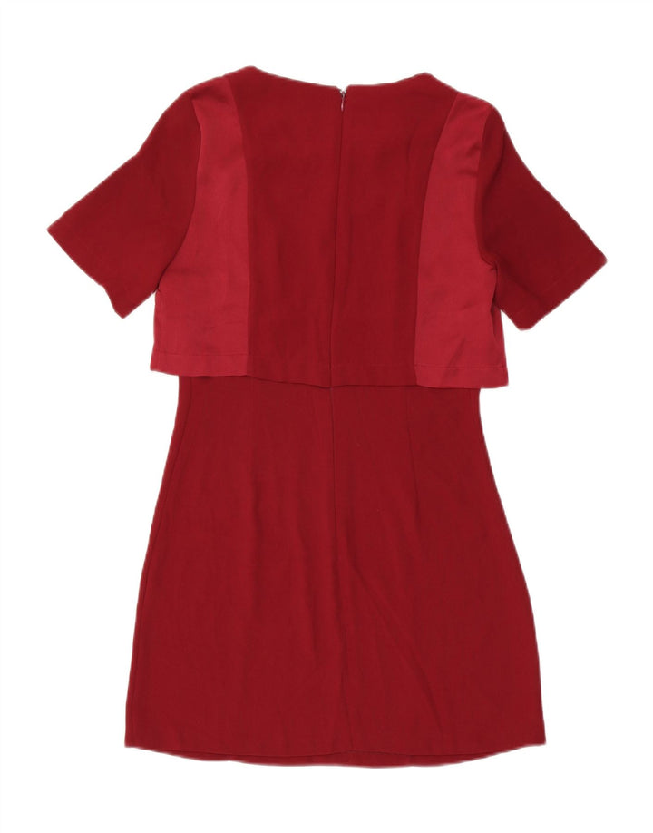 Topshop Γυναικείο φόρεμα Shift UK 10 Small Red Polyester