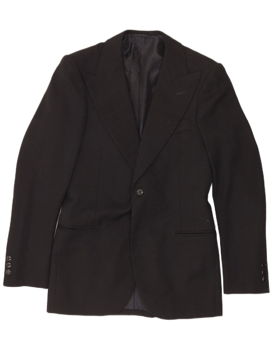 Vintage Ανδρικό σακάκι με 1 κουμπί UK 36 Small Black Classic
