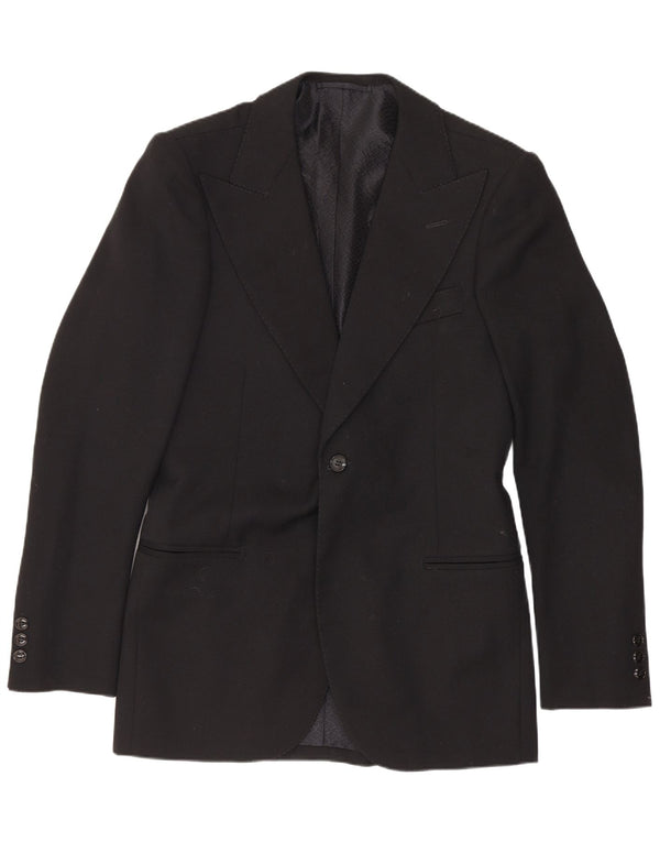 Vintage Ανδρικό σακάκι με 1 κουμπί UK 36 Small Black Classic
