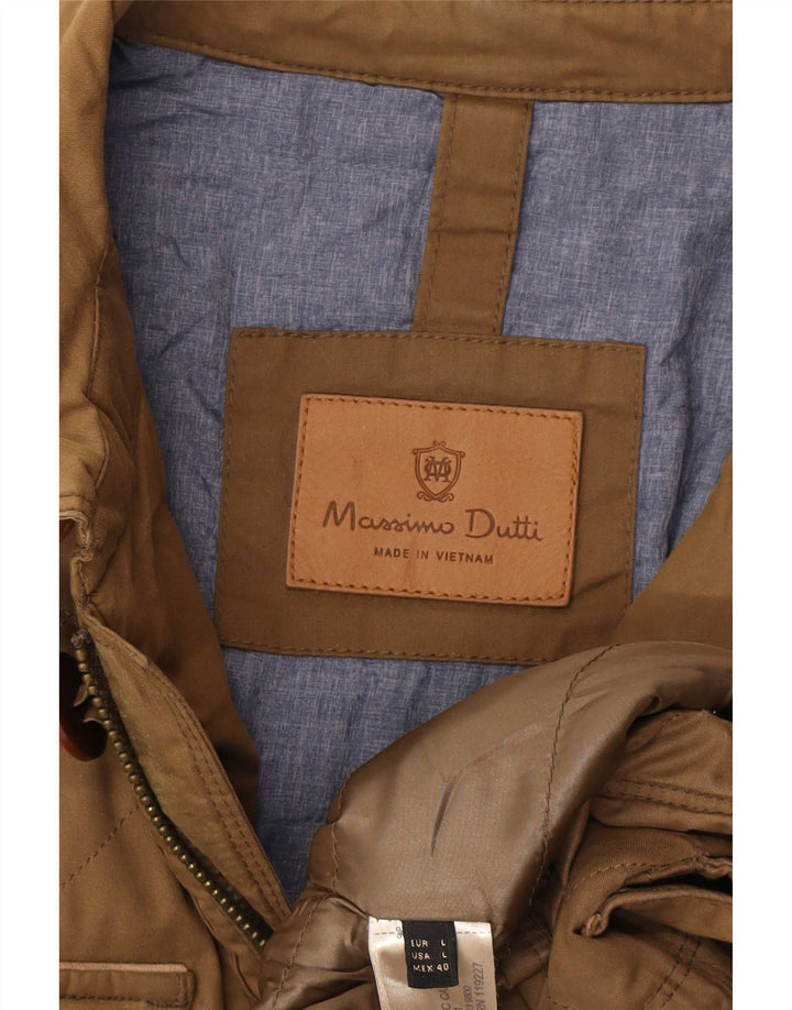 Massimo Dutti Ανδρικό Utility Jacket UK 40 Large Brown Nylon