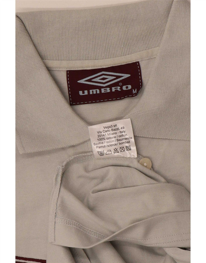 Ανδρικό γραφικό πόλο μπλουζάκι Umbro, μεσαίο γκρι βαμβακερό