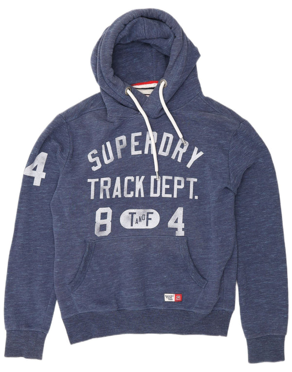 Ανδρικό γραφικό κουκούλα Superdry, βαμβακερό, μεσαίο μπλε ναυτικό