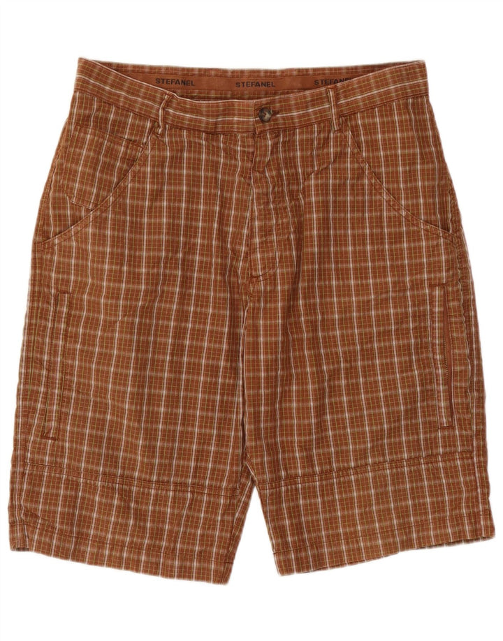 Stefanel Ανδρικό σορτς Cargo IT 46 Small W30 Brown Check