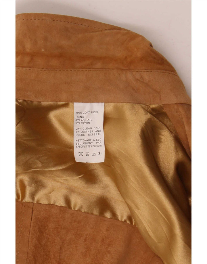Vintage Ανδρικό Suede Πουκάμισο Μεγάλο Δερμάτινο Μπεζ