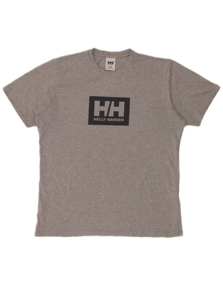Ανδρικό γραφικό μπλουζάκι Helly Hansen Top XL Γκρι βαμβακερό