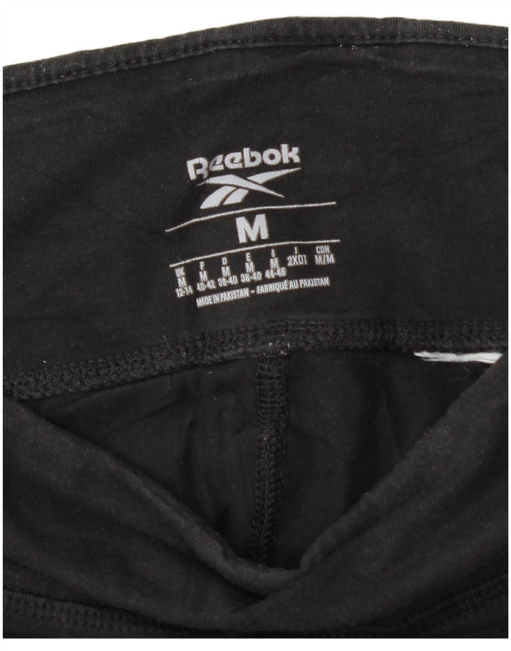 REEBOK Γυναικείο Γραφικό Κολάν UK 12/14 Μεσαίο Μαύρο