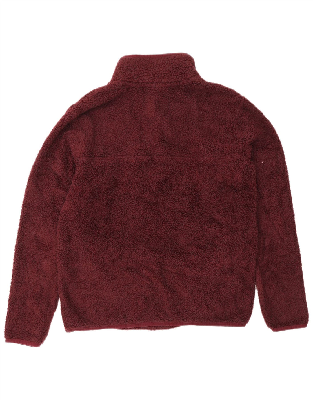 Eddie Bauer Γυναικείο μπλουζάκι με λαιμό Fleece άλμα UK 14 Medium Burgundy