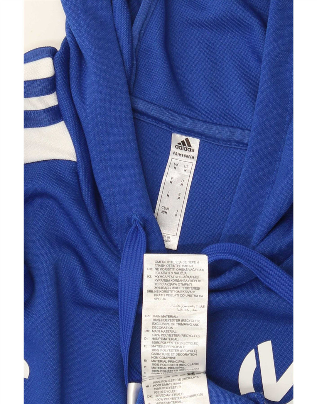 Adidas Mens Aeroready Graphic Hoodie Jumper Medium Blue Polyester