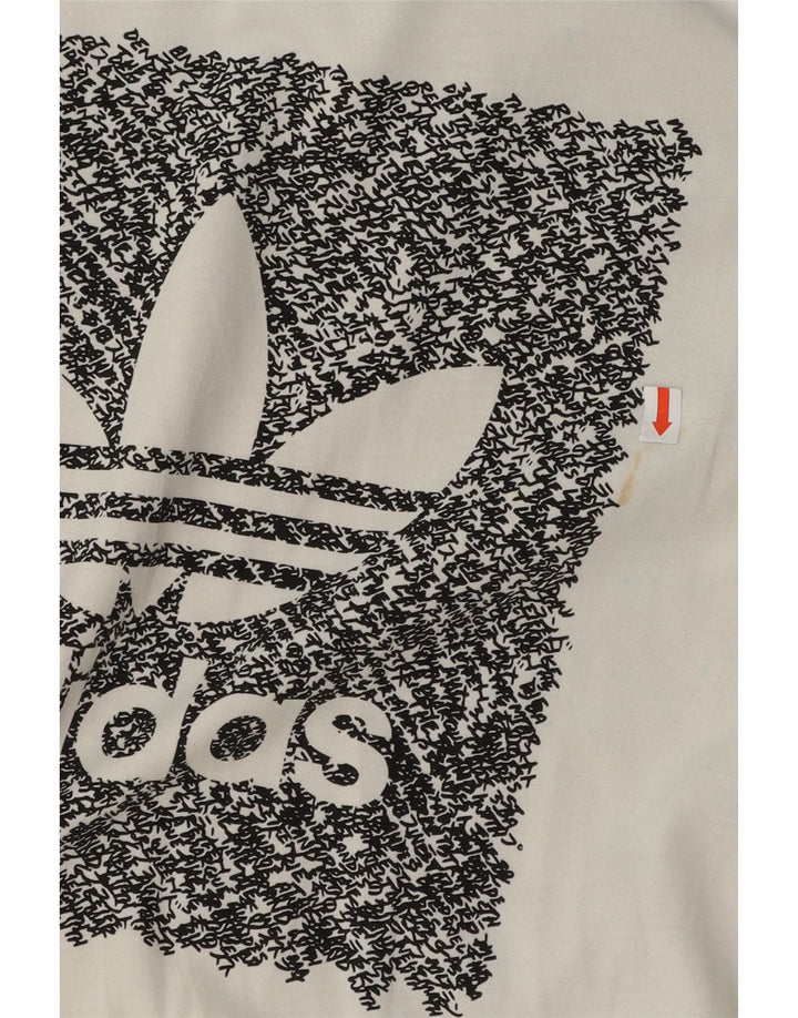 Ανδρικό γραφικό T-Shirt Adidas Top Μικρό λευκό βαμβακερό