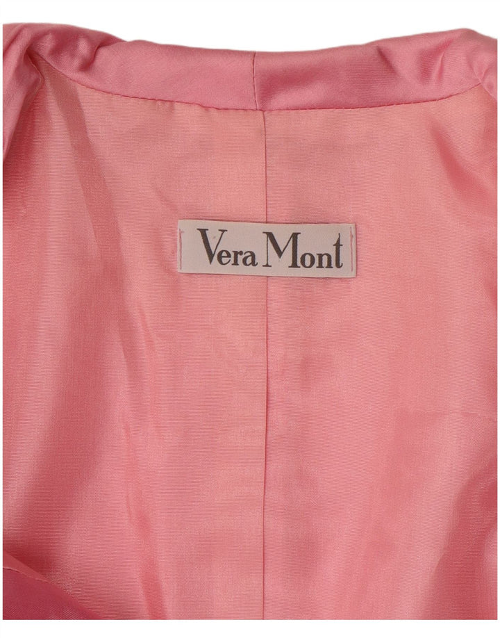 VERA MONT Γυναικείο σακάκι blazer 3 κουμπιών UK 14 Medium Pink Floral