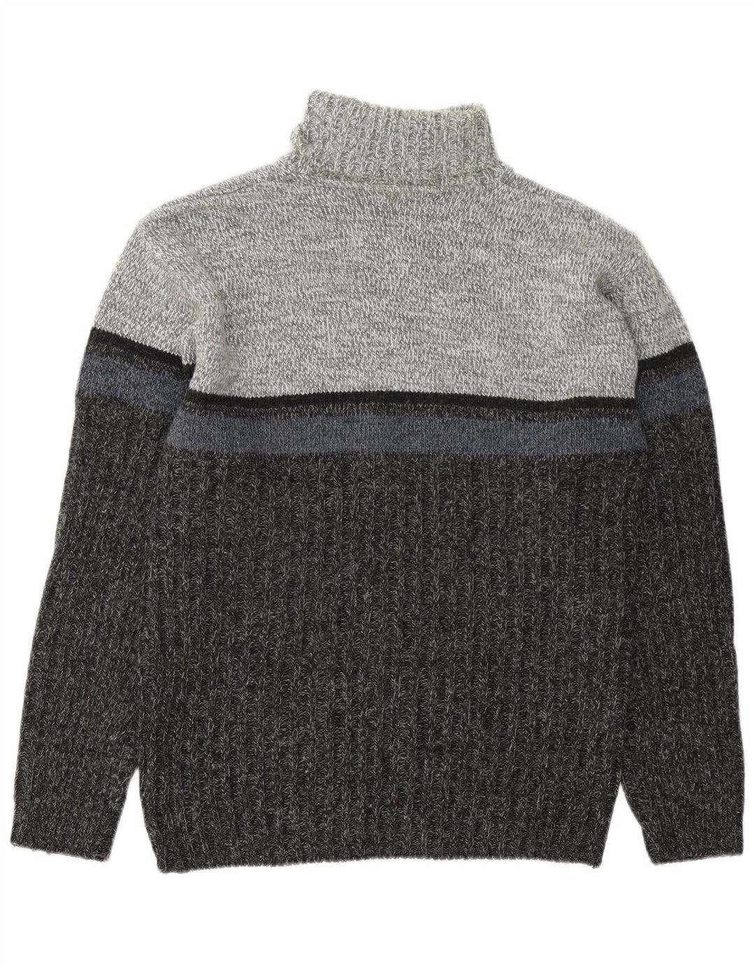 C&A Ανδρικό πουλόβερ Canda Roll Neck Jumper Μεγάλο Γκρι Colourblock