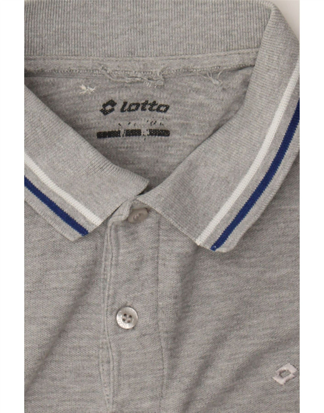 LOTTO Mens Polo Shirt Medium Grey Cotton Vintage Lotto and Second-Hand Lotto from Messina Hembry 