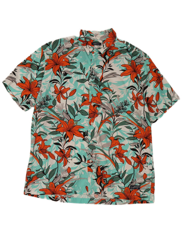 Ανδρικό κοντομάνικο πουκάμισο Superdry 2XL Blue Floral Modal