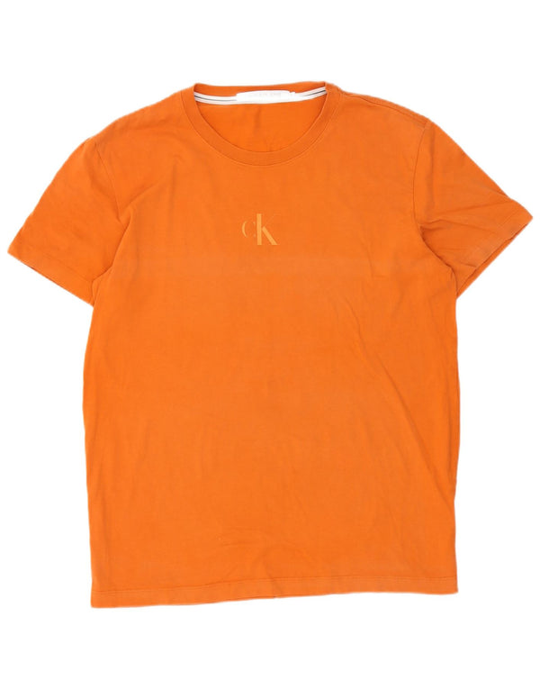 Calvin Klein Jeans Ανδρικό γραφικό T-Shirt Top XL Πορτοκαλί βαμβακερό