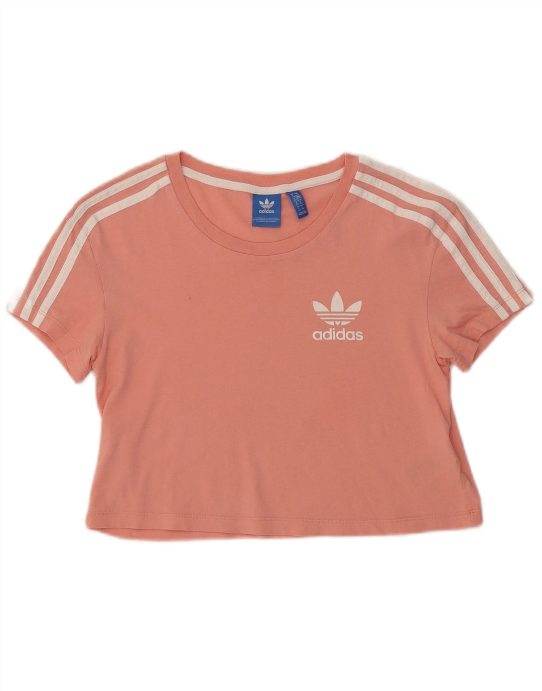 ADIDAS Γυναικείο T-Shirt Crop Top 6 XS Ροζ βαμβακερό