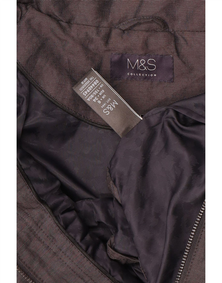 Γυναικείο μπουφάν βροχής Marks & Spencer UK 6 XS Navy Blue Polyamide