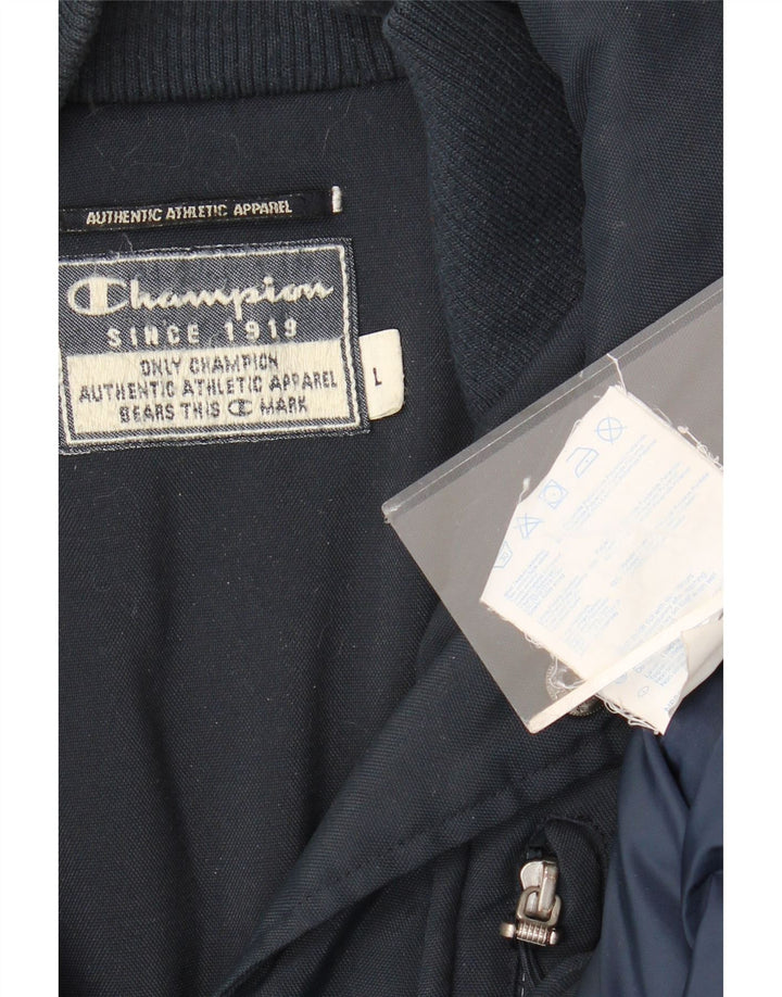 Ανδρικό μπουφάν Champion Windbreaker UK 40 Large Navy Blue Polyamide