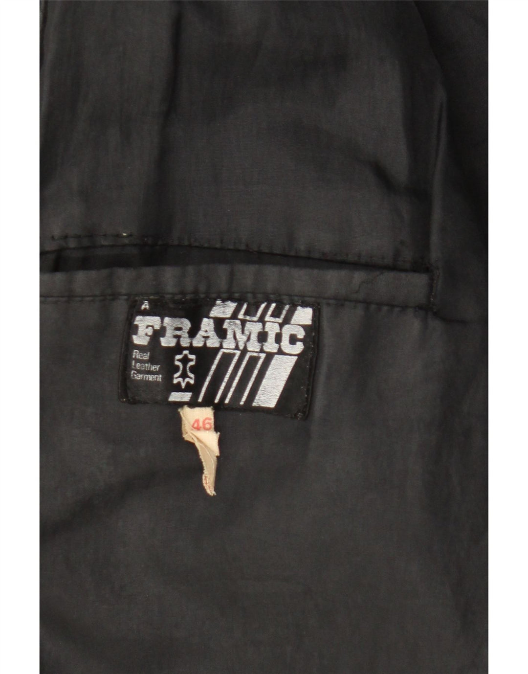 Vintage Ανδρικό Δερμάτινο Μπουφάν IT 46 Small Black Leather