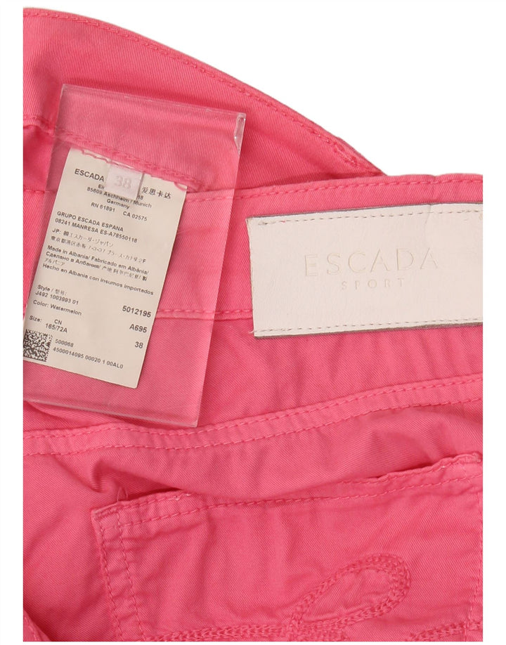 ESCADA Γυναικείο Slim Cropped Παντελόνι EU 38 Medium W34 L24 Ροζ βαμβακερό