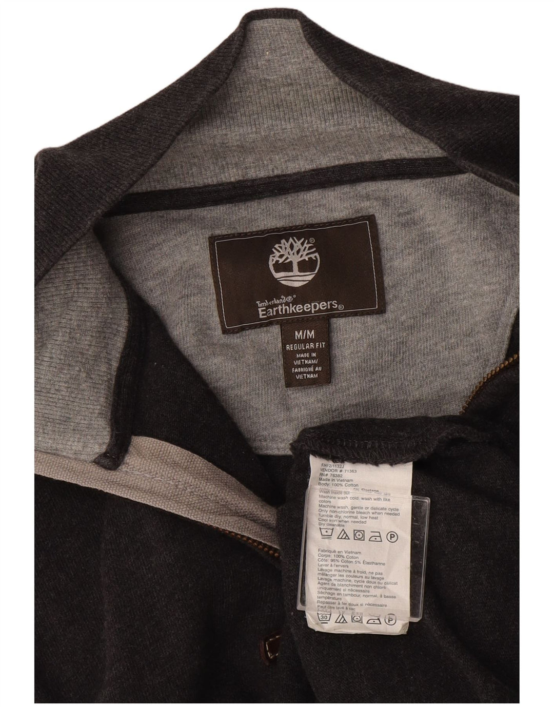 Ανδρικό πουλόβερ Timberland Earthkeepers με φερμουάρ, μεσαίο γκρι